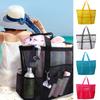 Mesh Beach Bag for Adult Unisex Grocery Bag Waterproof Bag Shower Caddy Shoulder Bag Large Capacity Handbag Tote Bag