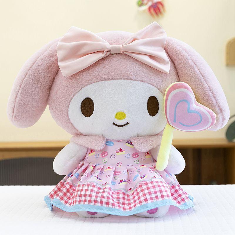 Плюшевая игрушка Sanrio Куроми, Моя Мелоди, Почакко, 40 см, Большой размер, С платьем-леденцом, Сквиши, Мягкая игрушка, Кукла, Для подарка на день рождения