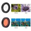 JUNESTAR Optical Glass Underwater Diving 58mm Red Filter with 16X Macro Lens for Gopro5 Action