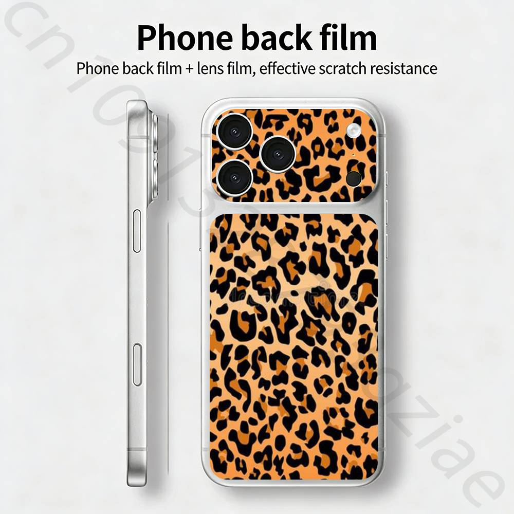 Модная декаль-наклейка 'Тигровый леопардовый принт TICKET' Skin Wrap для iPhone 17 Pro/Pro max Защитная пленка для задней панели, рамки, камеры