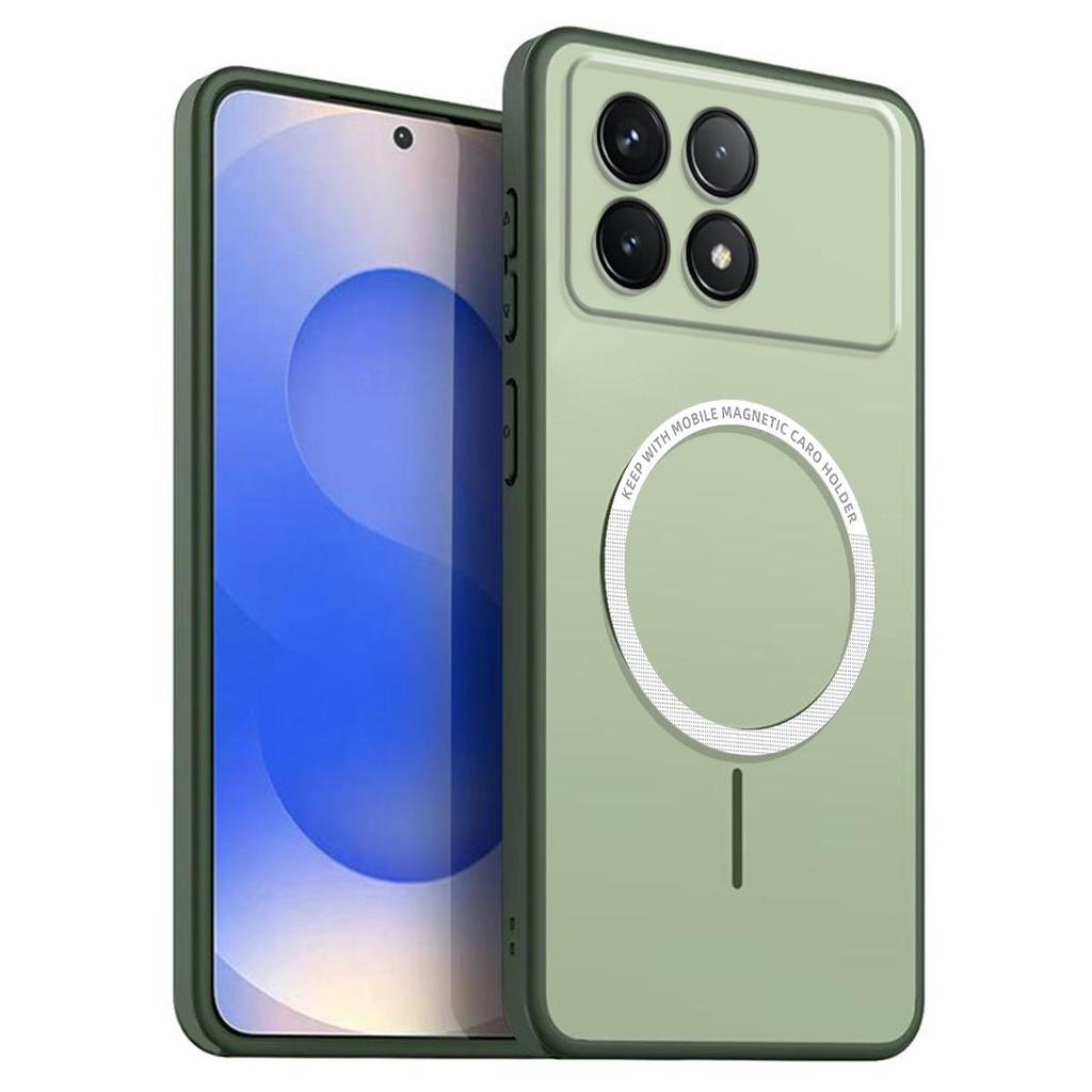 Матовый полупрозрачный магнитный чехол для телефона Xiaomi POCO X6 Pro 5G Мягкий чехол из ТПУ
