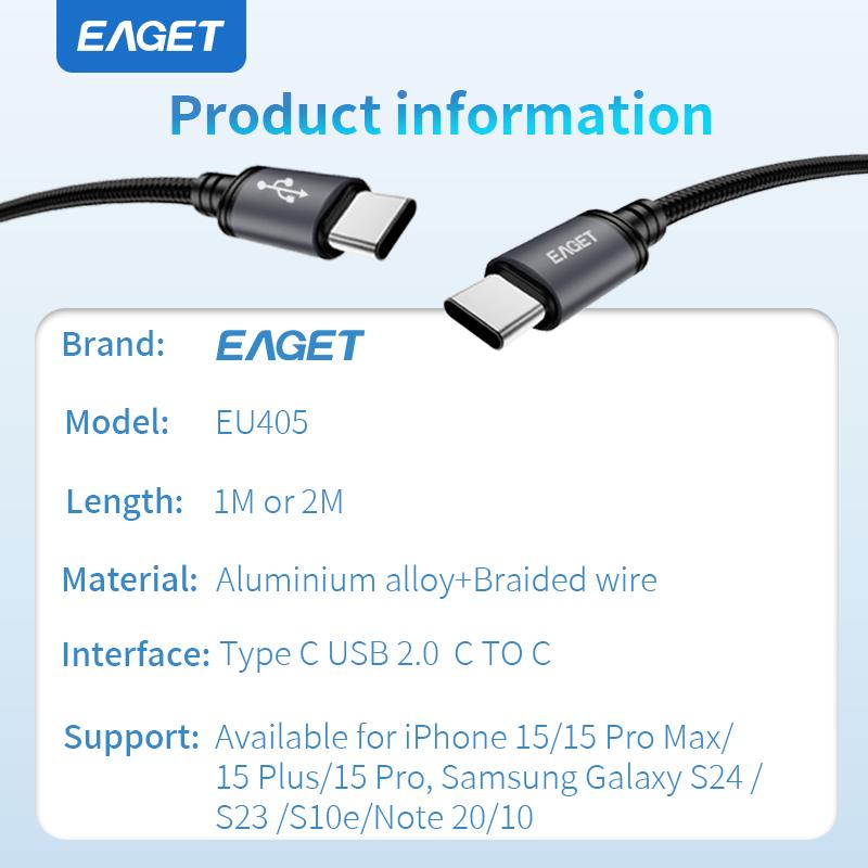 Кабель USB C — USB C Type C 60 Вт, кабель для быстрой зарядки iPhone 16/15 Pro Max, MacBook Pro Air/iPad, планшетов