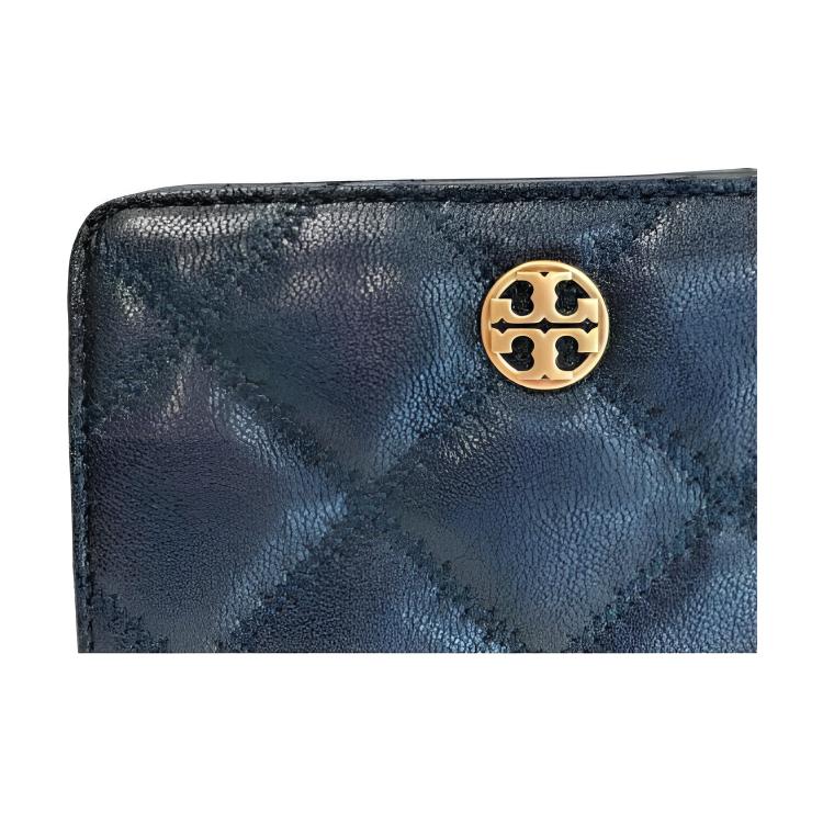 Tory Burch Кошелек женский Willa, стеганый, из натуральной кожи, среднего размера, черный 150077-001