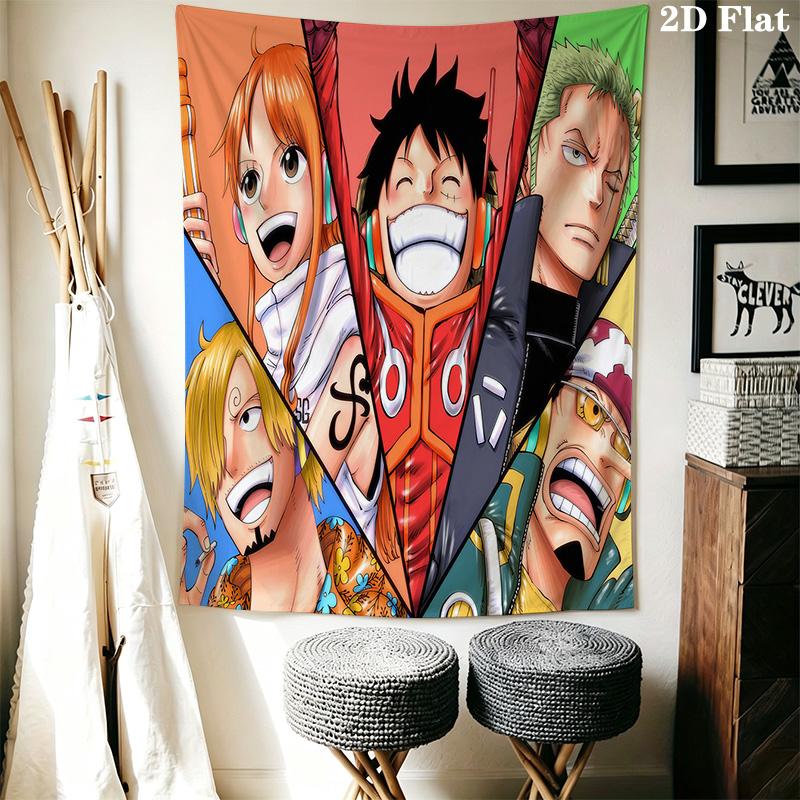 One Piece Adventure Begins Tapestry Fashion Print Wallmounted Background Wall Hanging Cloth Christmas Gift Work Of Art