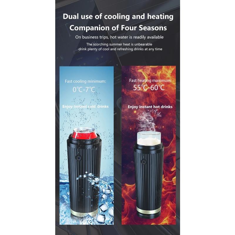 Контроль температуры, 12 В, интеллектуальная чашка для охлаждения и нагрева, нагрев из нержавеющей стали, умная чашка для путешествий