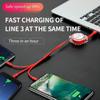 3 In 1 Cable Retractable Data For Lightning Type C Micro USB Fast Charging Cable For iPhone 16 15 14 13 Charger Android Phones