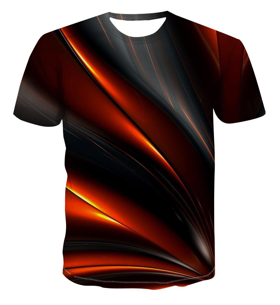 Fashion Men's T-shirts With Abstract Three-dimensional Graphic T Shirts Summer Casual Breathable T-shirts with Short Sleeves Top