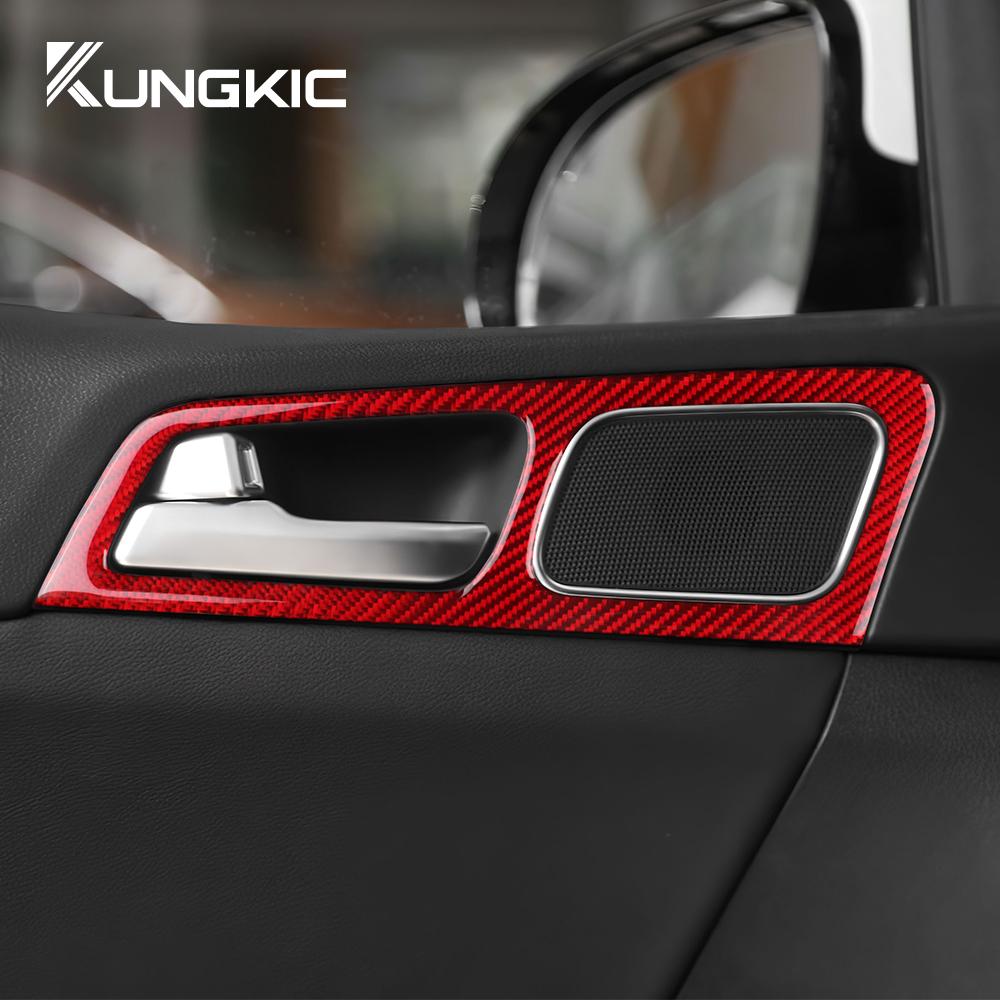 Carbon Fiber Style Interior Sticker for Kia Sportage 2017 2018 2019 2020 2021 LHD RHD Door Handle Area