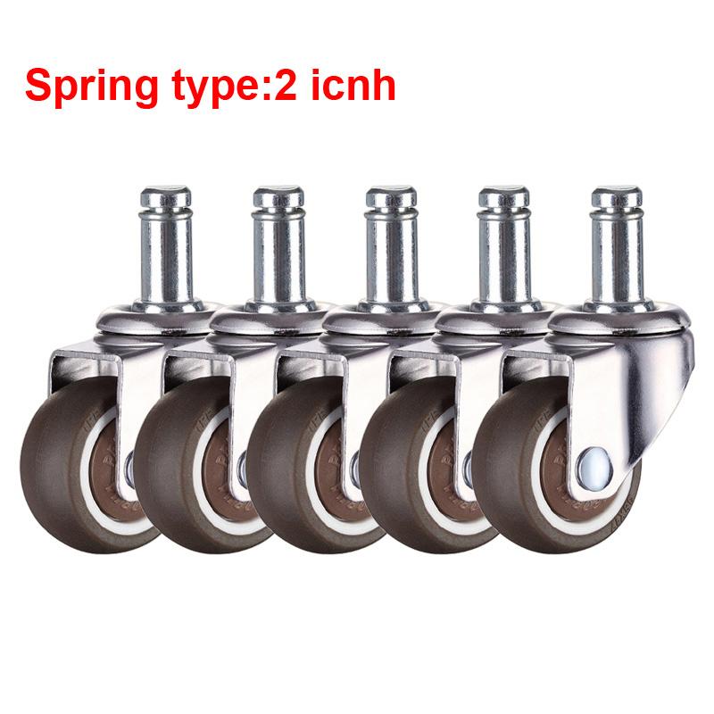 5 шт. поворотные ролики диаметром 50 мм, мягкие резиновые ролики из ТПЭ для замены колесиков для офисного стула, мебели