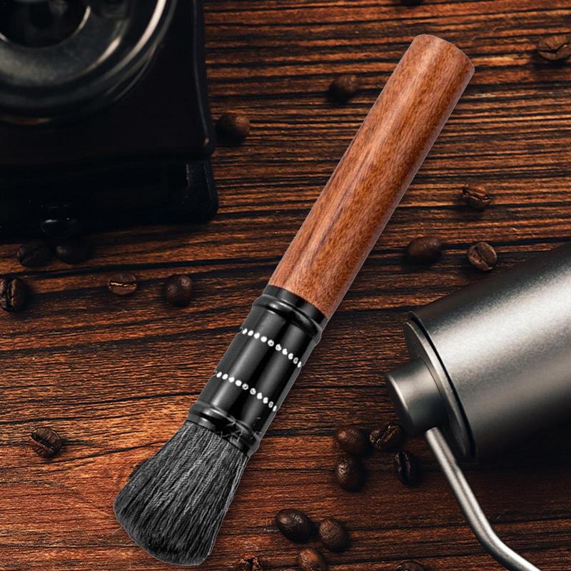 Щетка для эспрессо Деревянная ручка Щетка для чистки 16,9 см Гибкая щетка для кофейной пудры Мягкая щетка для чистки эспрессо-машины Для дома