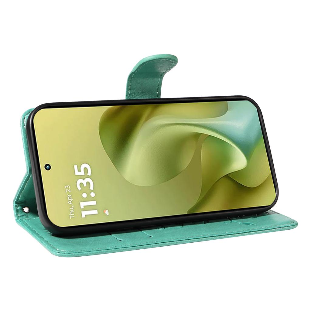 For Motorola Moto G86 5G/G86 Power 5G PU Leather Cases Flower Pattern Wallet Stand Phone Cover with Strap