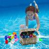 Драгоценности для дайвинга Игрушки для бассейна Набор сокровищ для дайвинга Пиратский сундук с 12 драгоценными камнями Игрушки для тренировок в бассейне для детей Плавающая тонущая игра для плавания