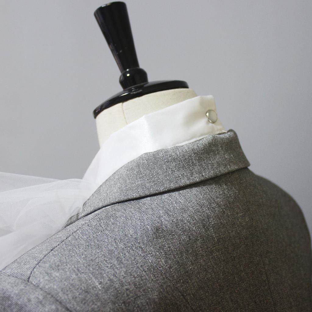 Womens Jabot Pirate Colonial Victorian Detachable Jabot Steampunk Layered Ruffled Mesh False Collar Shirt Front Neckwear