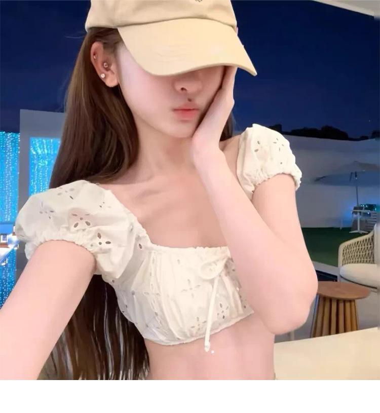 South Korea Korean version of vacation swimsuit women ins fashion new small breasts soak hot spring sexy split swimsuit