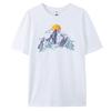 Мужская повседневная футболка с коротким рукавом Mountain из 100% хлопка, модные футболки с принтом, оверсайз
