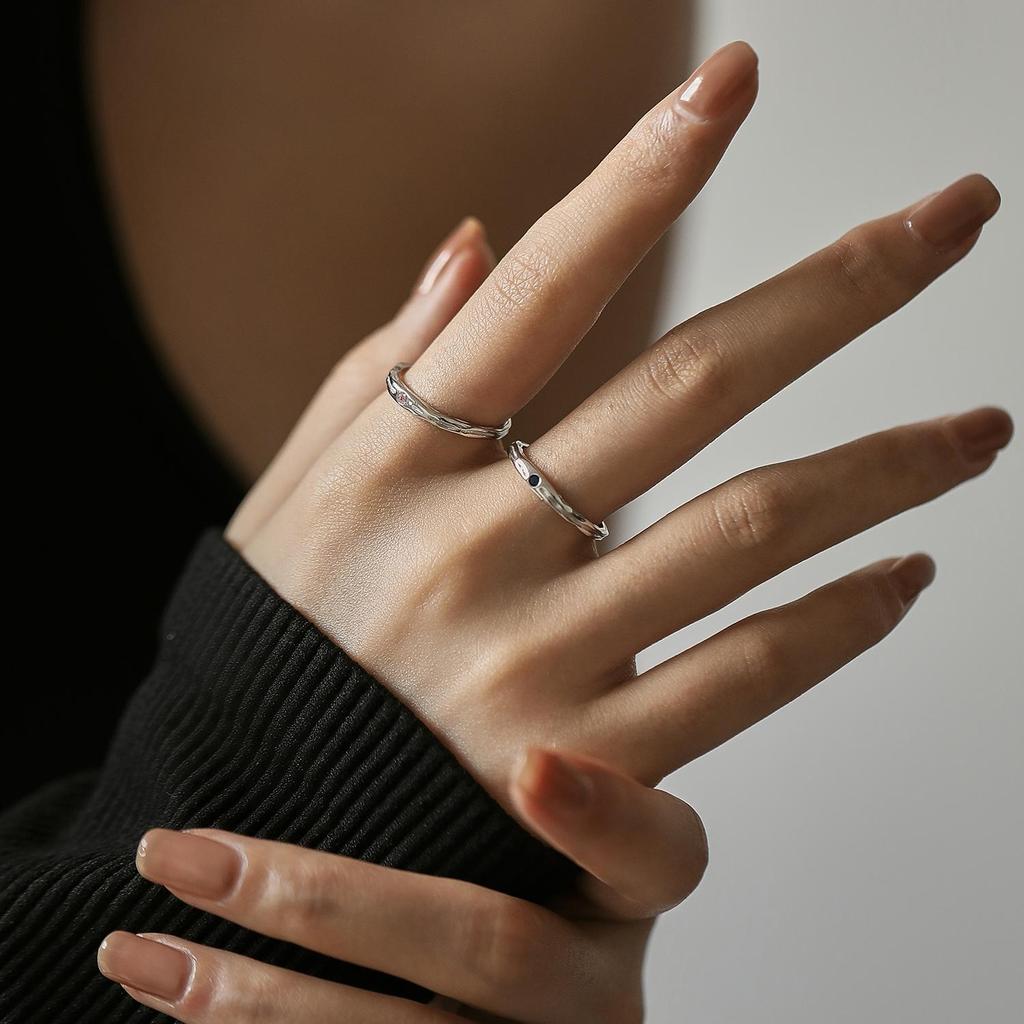 MODIAN Кольцо из стерлингового серебра 925 пробы с винтажным узором, размер 6-9, регулируемое штабелируемое кольцо на палец в стиле ретро для женщин, ювелирные изделия