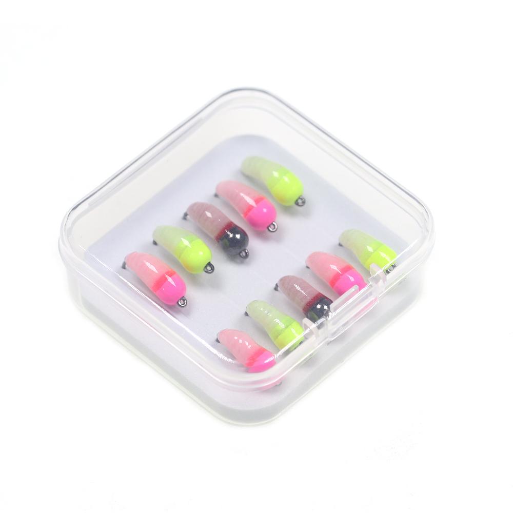 Bimoo #12 #10 #8 10 шт., быстро тонущая медная приманка с головой нимфы с бусинами, искусственная влажная приманка