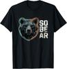 SoBear Смешная футболка с шуткой про трезвость, выздоровление, трезвый медведь