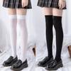 Sexy Solid Black White Striped Long Socks Women Over Knee Stockings Pantyhose Ladies Girls Over the Knee Thigh High Stockings