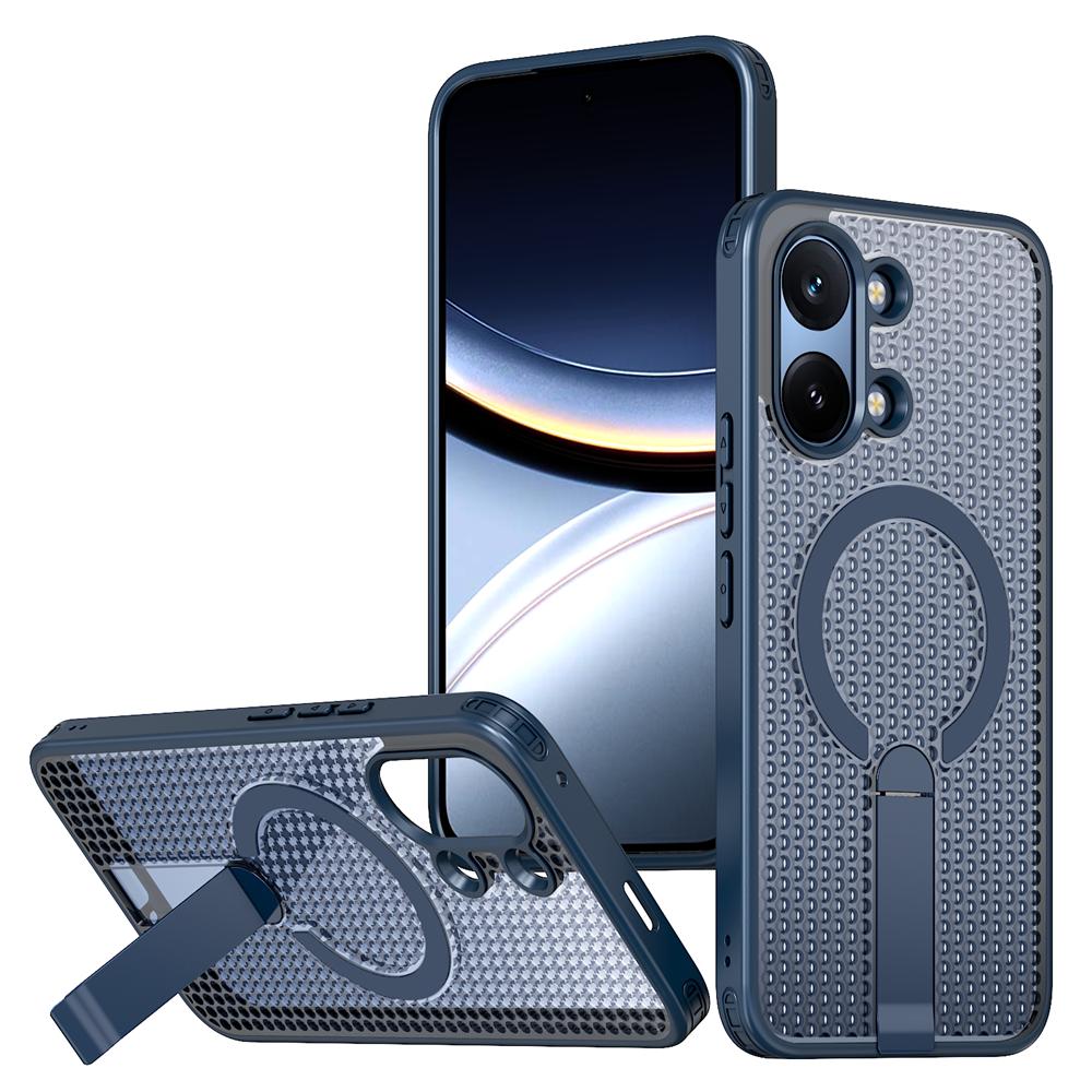 KEYSION Полый чехол с теплоотводом для MagSafe для Xiaomi POCO X8 Pro Max Магнитное охлаждение Скрытая подставка Ударопрочный чехол для телефона