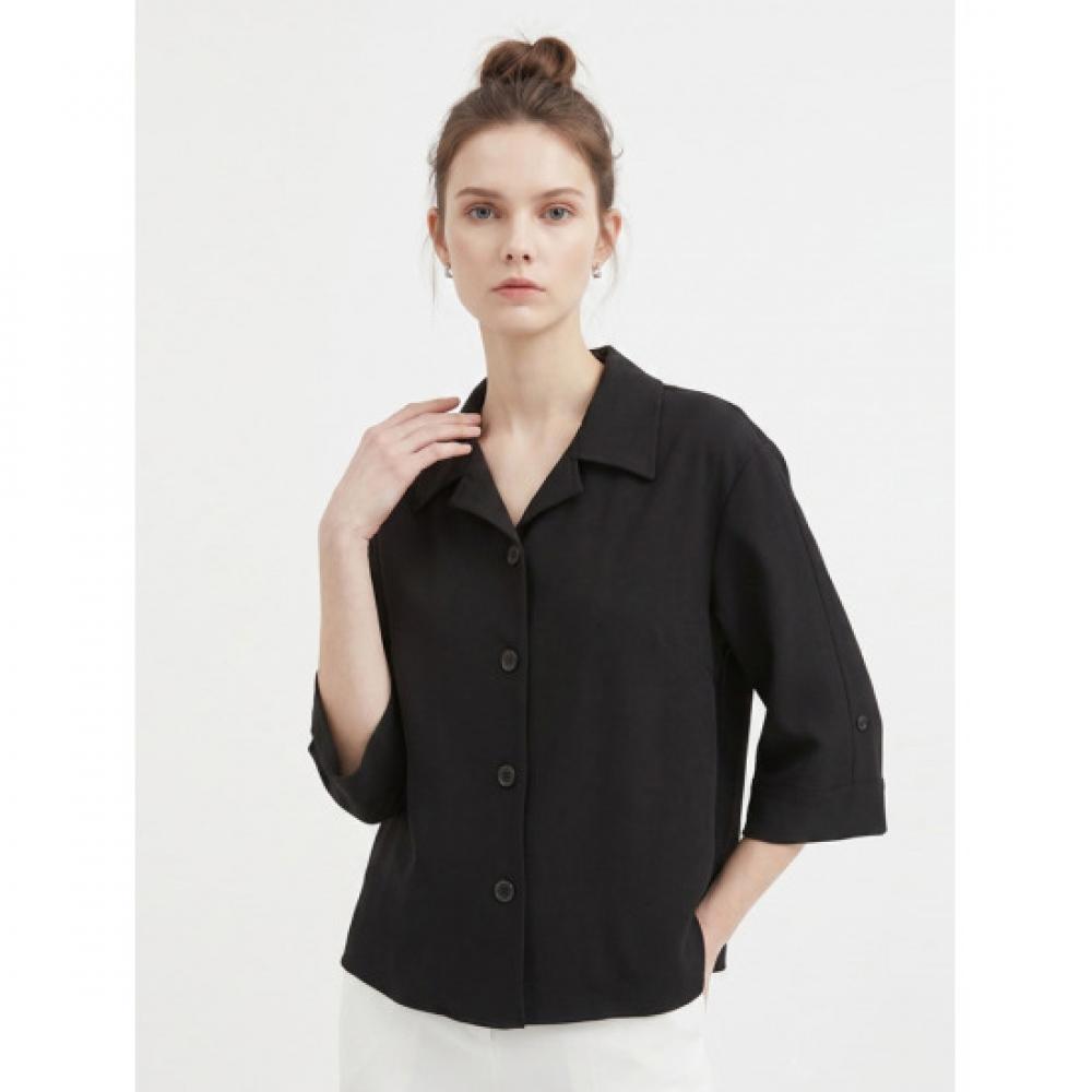 Shop Women S Korean SeaSonal aSym Slit Jkt blouSe Black Rei Wbl260103