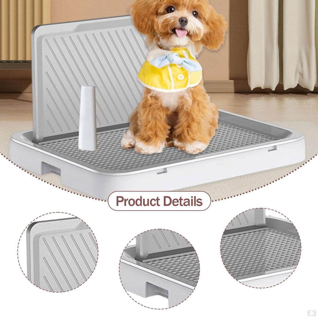 Dog Bathroom Tray with Guard, Nonslip Design for Pee Pads and Small Medium Dogs