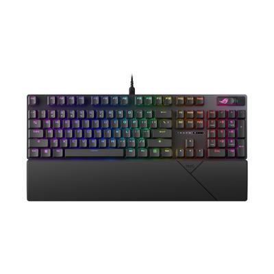 Asus Игровая клавиатура ROG Strix Scope II со смазкой ROG NX Snow Механическое шумопоглощающее покрытие ABS Hot Level Angle Wrist Switch/Звуковая пена/УФ