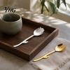 Dishwasher Safe Spoon Tulip Shaped Stainless Steel Spoon, Long Handle Coffee Ice Cream Kitchen Flatware Dessert Serving with Hanging Hook, Utensils