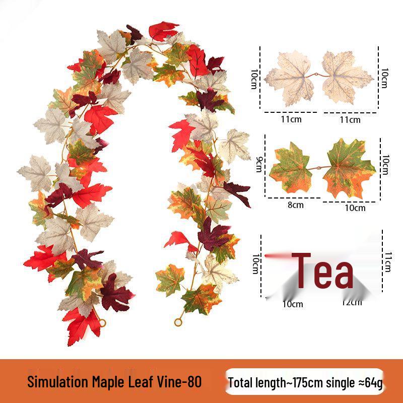 Autumn Maple Leaf Vine for Thanksgiving, Halloween & Christmas Decor