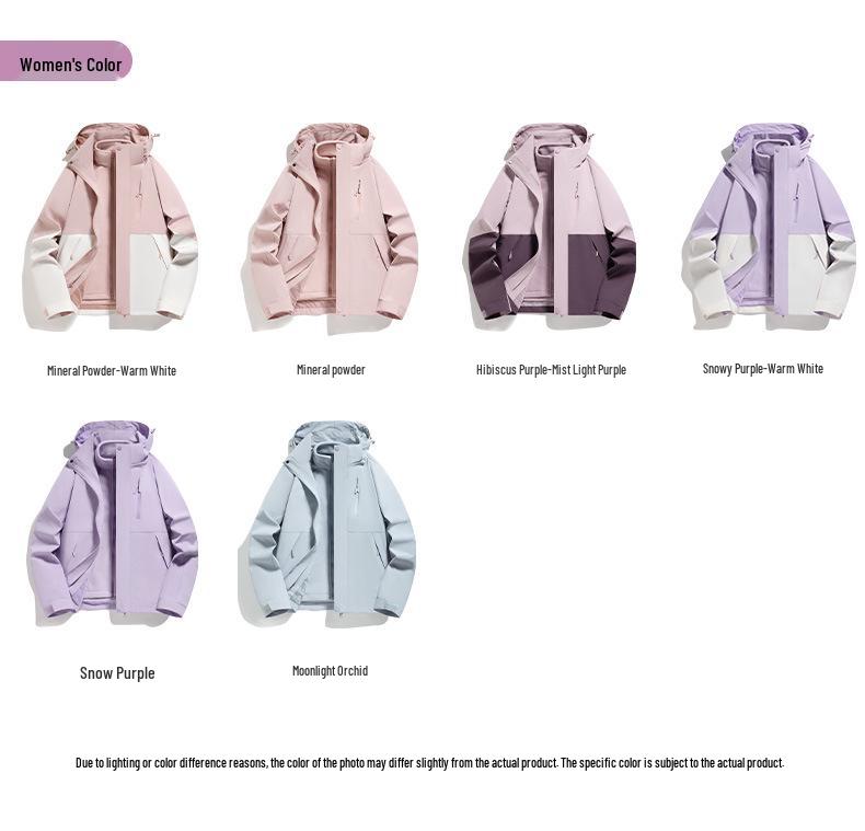 Унисекс лыжный костюм 3-в-1 6XL: Утолщенный, Съемный для Осени/Зимы