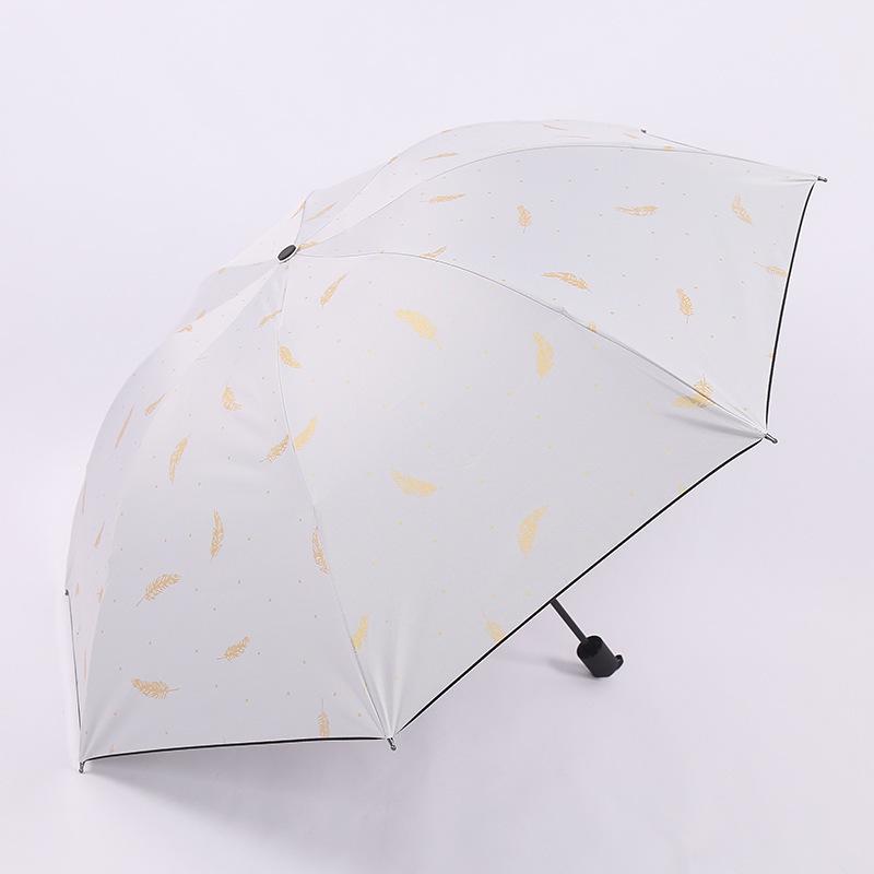 Свежий стиль трехслойный автоматический зонт от солнца – Настраиваемые логотипы для защиты от солнца и дождя