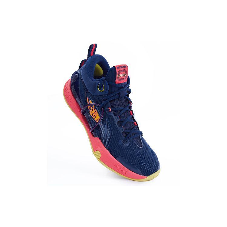 Баскетбольные кроссовки Li Ning Flash 8 Premium Shock Absorbing Anti-Slip Mid Top мужские баскетбольные кроссовки Deep-Blue ABAR071-7