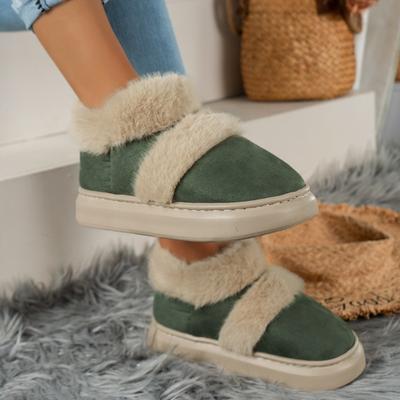 Теплая хлопковая обувь для Европы и Америки 2024 года, осень и зима, новый дизайн, толстая подошва, хлопковая обувь, повседневная женская обувь Trafza