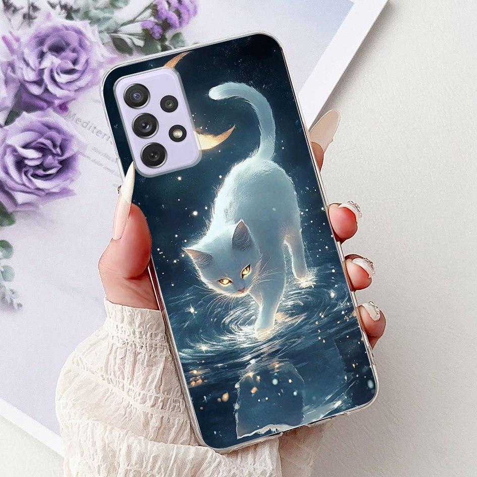 For Samsung Galaxy A52 A52s 5G Case SM-A526B SM-A528B Phone Cover Fashion Flower Soft Silicone Funda For Samsung A72 A 52 Bumper