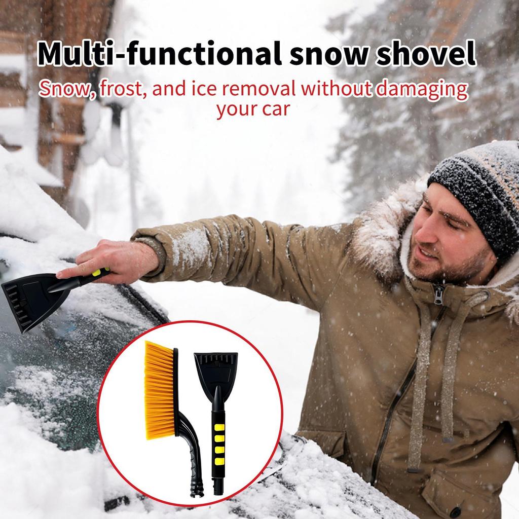 winter Car Snow Brush and Ice Scraper 2-in-1 car Scraper Snow Brush Ergonomic Foam Grip Window Ice Scraper Snow Cleaner