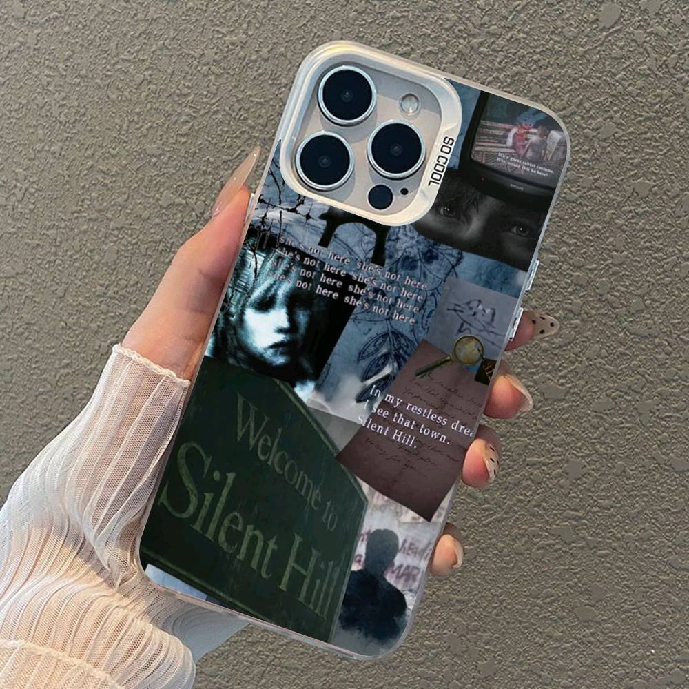 S-Silent Horror Hill Game Цветной Серебристый Чехол для Телефона For IPhone 17 16 Pro Max 15 Pro 14 Plus 11 12 13 X XS Max XR