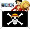 Новый One Piece 90*150 см Полиэстер Флаг с черепом Монки Д. Луффи Декор стены комнаты Пираты Соломенной шляпы One Piece Флаг-знамя Труба Подарок