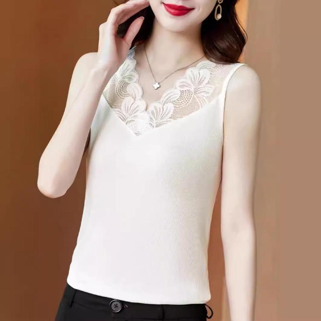 Элегантный кружевной топ с V-образным вырезом для женщин - шикарный летний топ с несколькими слоями