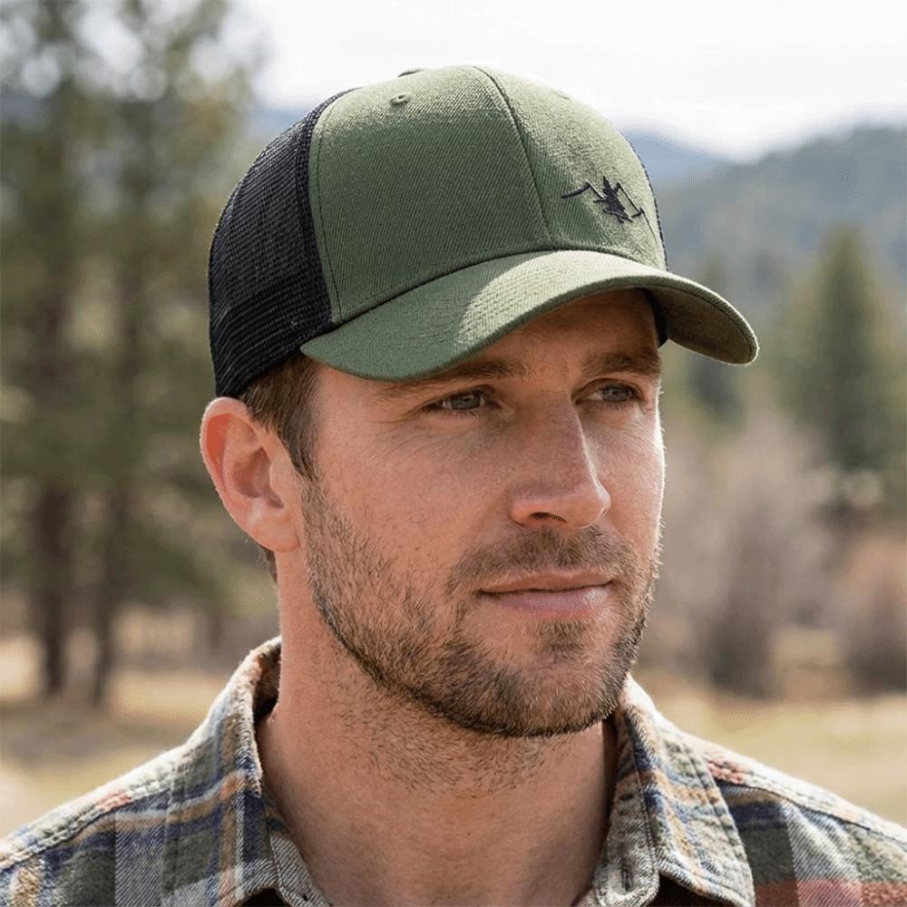 Breathable Quick-Drying Baseball Cap Adjustable Mountain Embroidery Snapback Hat Wide Brim Sun Protection Trucker Hat Fishing