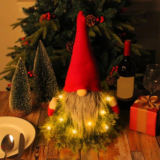 Рождественский гном, ветка дерева, светящийся орнамент, реалистичная искусственная кукла, милая карликовая кукла, светящееся украшение, сцена для рождественской вечеринки