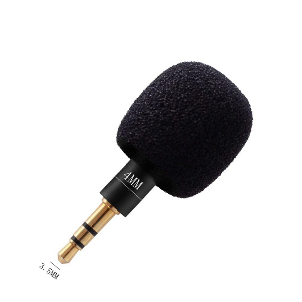 Portable Metal Mini Microphone Plug and Play Mic 3.5mm Metal Mini Microphone 4 Pole 3 Pole Speaker Microphone Computer