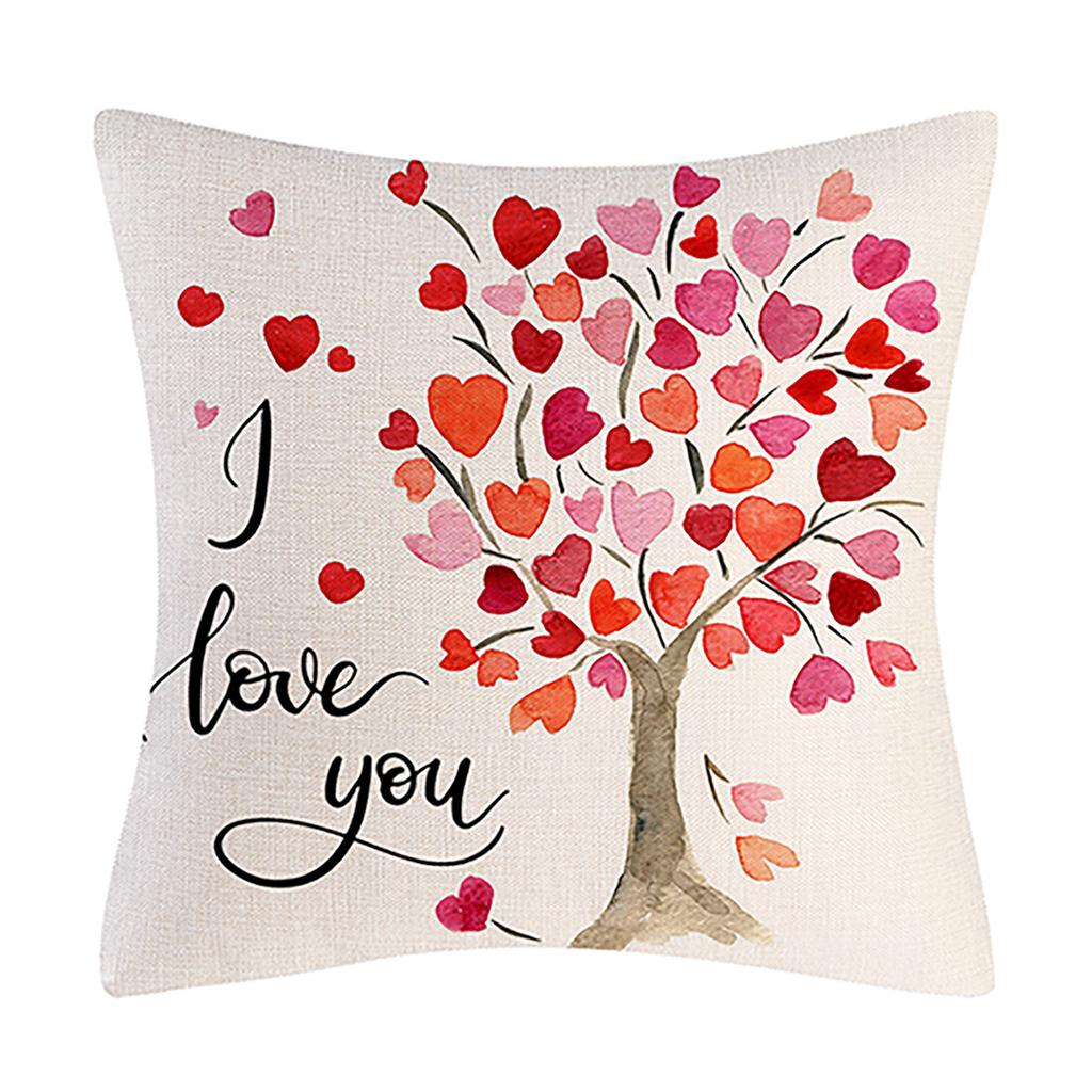 Новая наволочка на подушку ко Дню святого Валентина Любовь Воздушный шар Велосипед Наволочка Фламинго Домашний декор