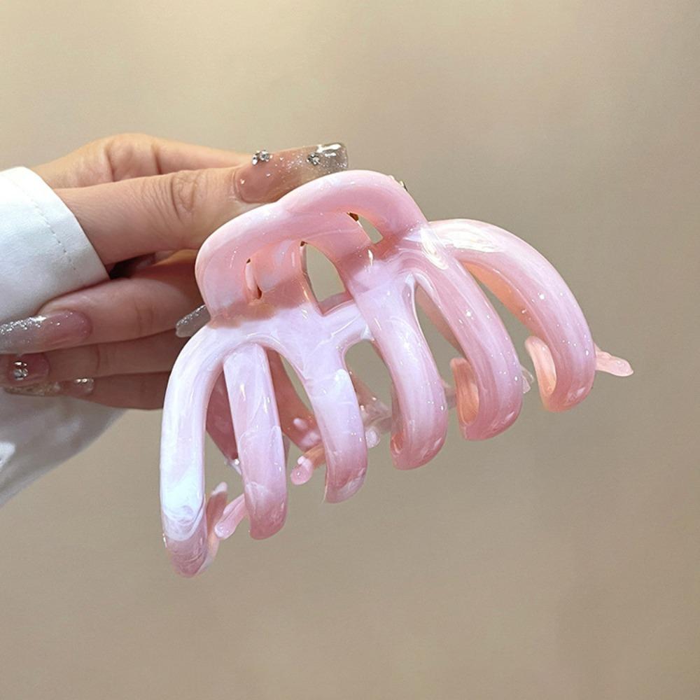 Головной убор Ацетат Волосы Краб Винтаж Тыква Акулий Коготь Изысканный Полый Геометрический Волосы Коготь Девушки