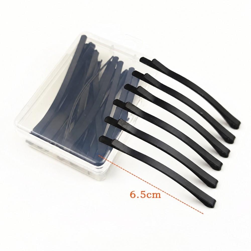 6/12Pcs 6.5/8.5CM Black Hair Clips Arc-shaped Barrette New Hairpins Headdress