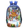School Bag Monster Choir School Bag, Blue 16 Inch 13 Elementary School Backpack