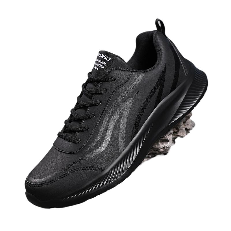 Fashion New Men Running Shoes Size 46 Male Sneakers Anti-slip Breathable Men's Walking Shoes Lace Up Soft Casual Shoes Lightweight Black