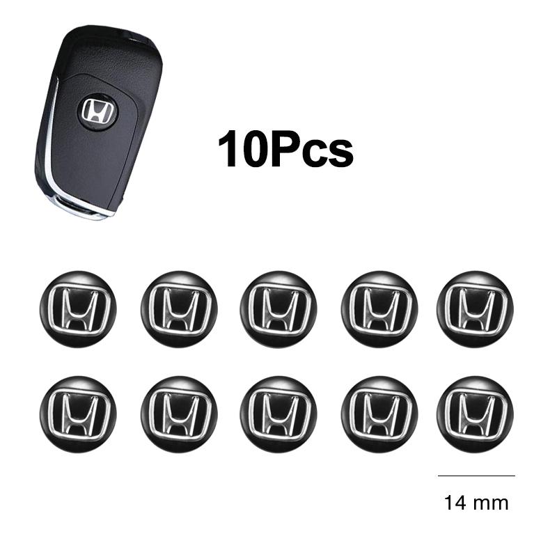 fxcp3 5/10Pcs Aluminium Metal Car Key Badge Stickers For Honda Civic FIT Accord Prelude CRV 5th City CRZ CRX Jazz HRV Pilot Odyssey