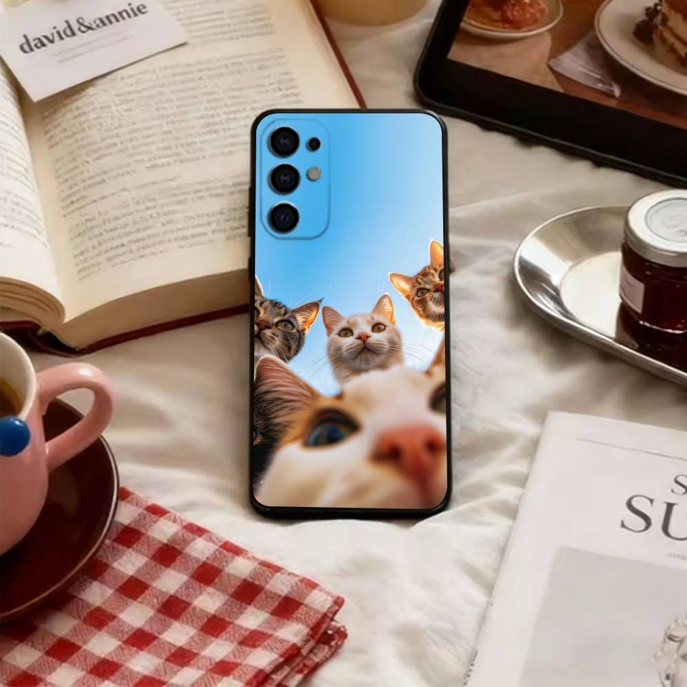 Чехол для телефона The Cat Crew Черный Силиконовый Мягкий Для Samsung S25,S24,S21,S22,S23,S30,Ultra,S20,Plus,Fe,Lite