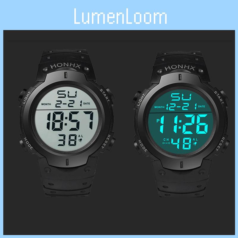 Стильные электронные часы Honhx для студентов с большим 50-мм дисплеем и функцией мирового времени