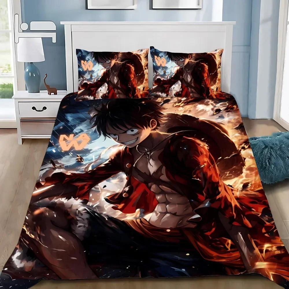 Изысканные 3D пиратские обои ONE Мультяшные D. Постельное белье с цифровой печатью Луффи Пододеяльник Одеяло Постель Девочка Мальчики Подарок